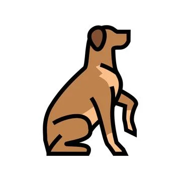 Obedience training dog competition show color icon vector illustration Stock Illustration