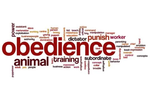 Obedience word cloud Stock Illustration