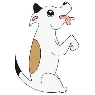 Obedient dog Stock Illustration