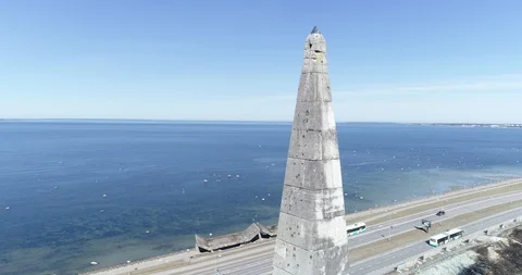 Obelisk, on the memorial complex. Stock Footage 88398296