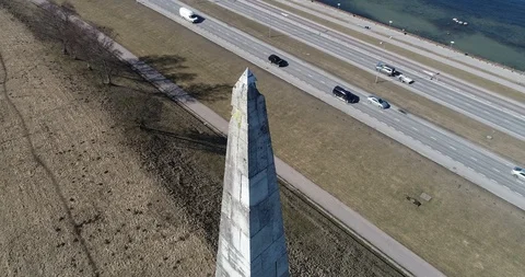 Obelisk, on the memorial complex. Stock Footage 88398387