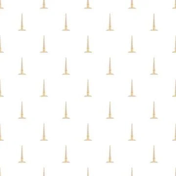Obelisk monument pattern repeating on white background Stock Illustration