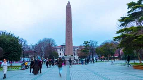 Obelisk of Theodosius Hyperlapse Stock-Footage 244484920