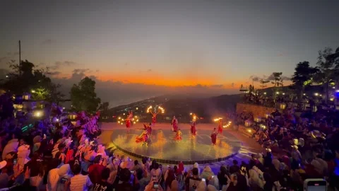 Obelix Hills over sunset view Video stock 296584162
