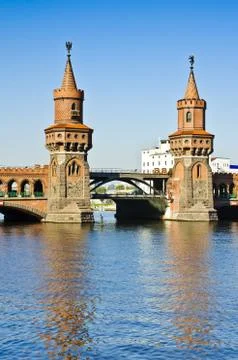 Oberbaum bridge in berlin Stock Photos
