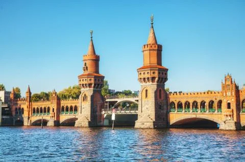 Oberbaum bridge in berlin Stock Photos