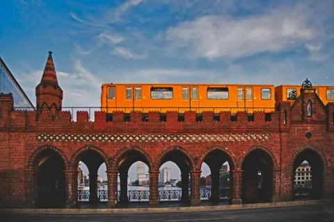 The Oberbaum Bridge in Berlin. Stock Photos