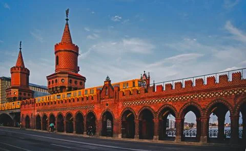 The Oberbaum Bridge in Berlin. Stock Photos