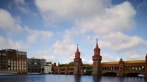 Oberbaumbruecke Berlin Stockbeeldmateriaal 55660467