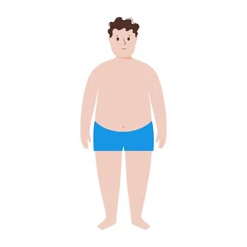 Obese boy concept Stock Illustration