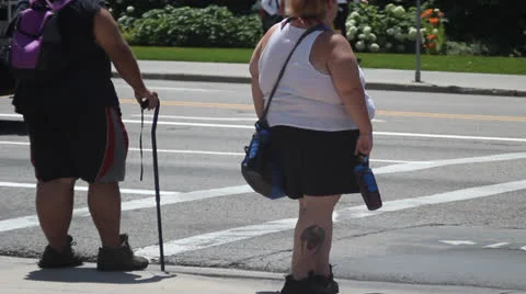 Obese couple 3 Stock Footage 25601962