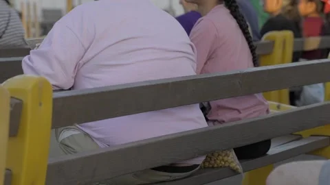 Obese mother with child Stock Footage 255167347