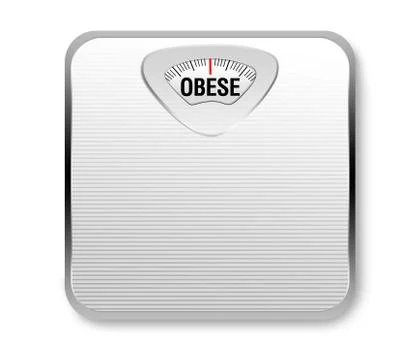 Obese weight scale Stock Photos
