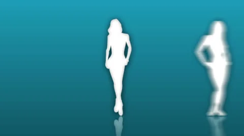 Obesity Evolution blue.  Includes Alpha matte Video stock 25797870