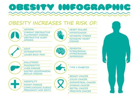 Obesity infographic Stock Illustration