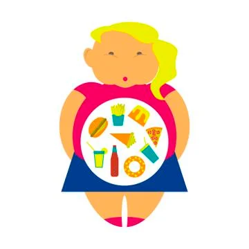 Obesity infographic template Stock Illustration