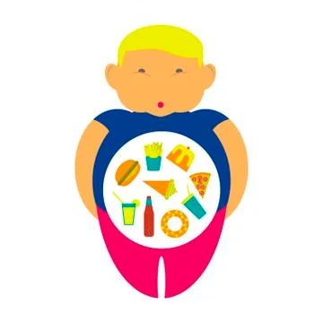 Obesity infographic template Stock Illustration