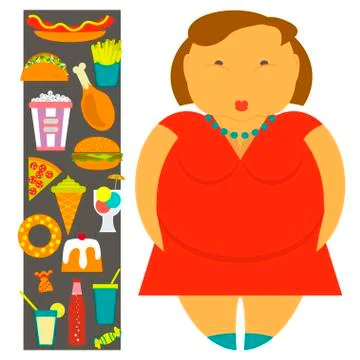 Obesity infographic template Stock Illustration