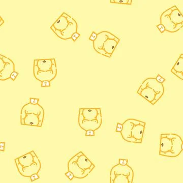 Obesity man disease vector seamless pattern Stock Illustration