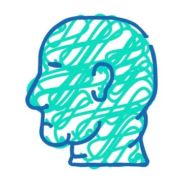 Obesity problem icon doodle illustration Illustrazione stock