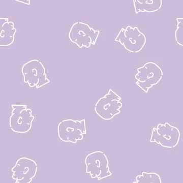 Obesity problem line vector seamless pattern 스톡 일러스트