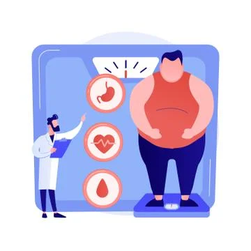 Obesity problem vector concept metaphor Stock Illustration