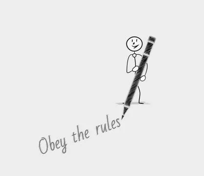 Obey the rules Stock Illustration
