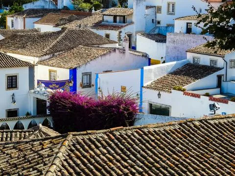 Obidos:  view of the town Foto stock