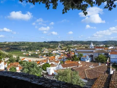 Obidos:   view of the town Foto stock