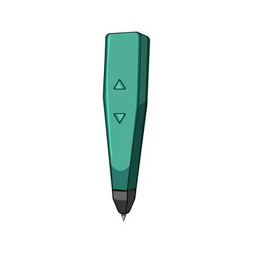 Object 3d pen cartoon vector illustration Stock Illustration