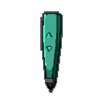 Object 3d pen pixel art vector illustration Stock Illustration