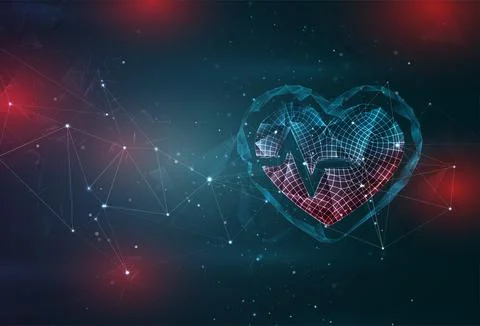 Object on abstract gray blue background with red flashes Stock Illustration