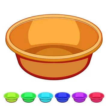 Object basin plastic cartoon vector graphic Stock Illustration