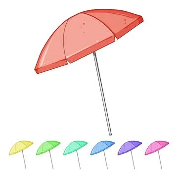 Object beach umbrella cartoon vector graphic Stock-Illustration