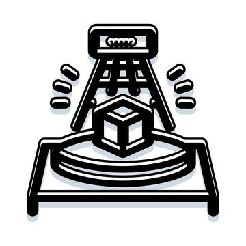 Object being 3d scanned with modern laser technology 스톡 일러스트