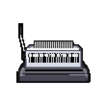Object binding machine pixel art vector illustration Stock Illustration