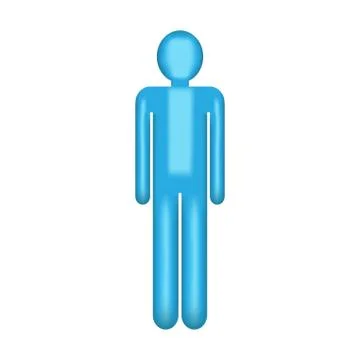 Object blue man symbol Stock Illustration