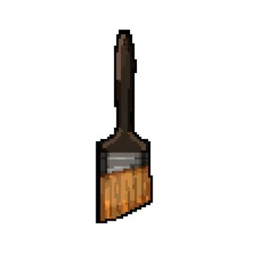 Object brush paint pixel art vector illustration Stock Illustration