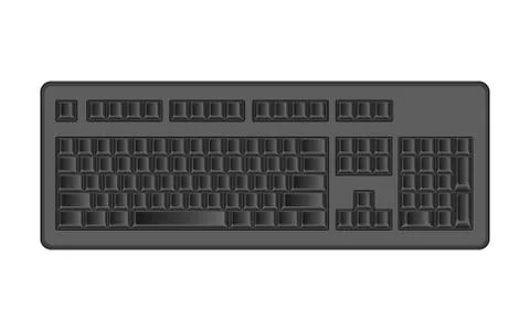 Object computer keyboard blank Stock Illustration
