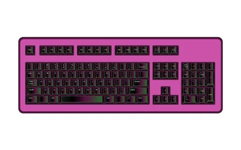Object computer keyboard girly Stock Illustration