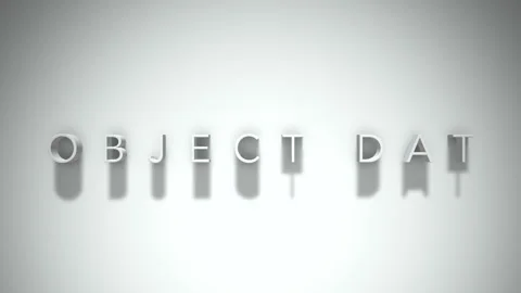 Object dat 3D title animation with shadows on a white background Stock Footage 297012444