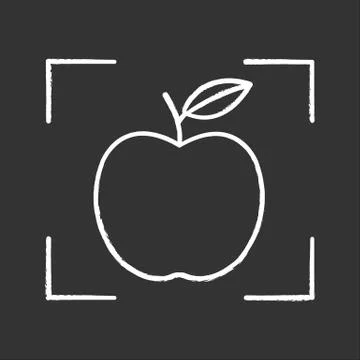 Object detection app chalk icon Stock-Illustration