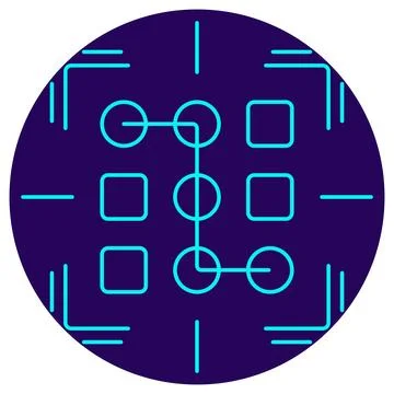 Object detection icon. Image recognition icon 库存插图