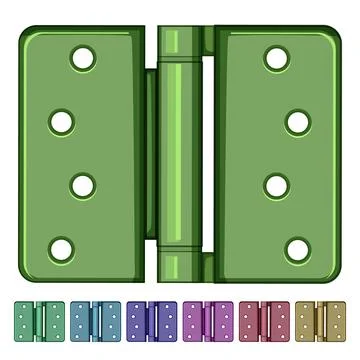Object door hinge cartoon vector graphic Illustration