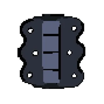 Object door hinge pixel art vector illustration Stock Illustration