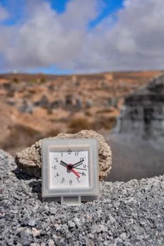 Object in the Dry Desert Stock Photos
