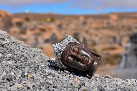 Object in the Dry Desert Foto stock