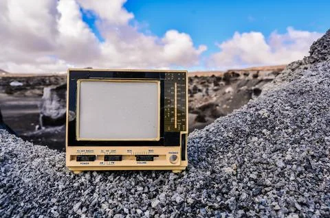 Object in the Dry Desert Stock Photos