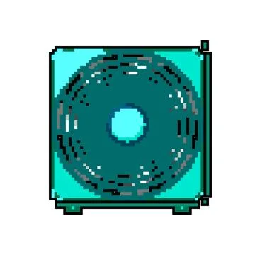 Object electric fan game pixel art vector illustration Stock Illustration