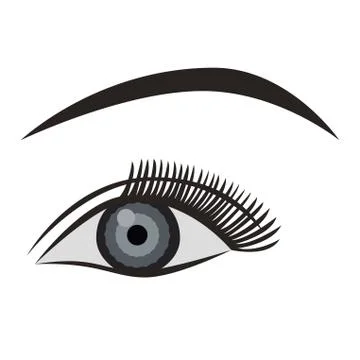 Object eye grey isolated Stock Illustration